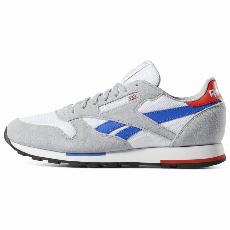 Reebok Classic Leather Tenisky Panske - Biele/Siva/Modre RX3873XO